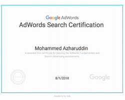 Google AdWords Search Certification